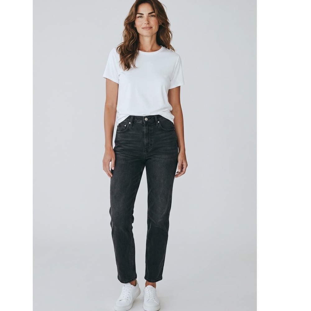 AGOLDE Kye Black Mid Rise Straight Leg Jeans 32 Luxury‎ High End Sophisticated